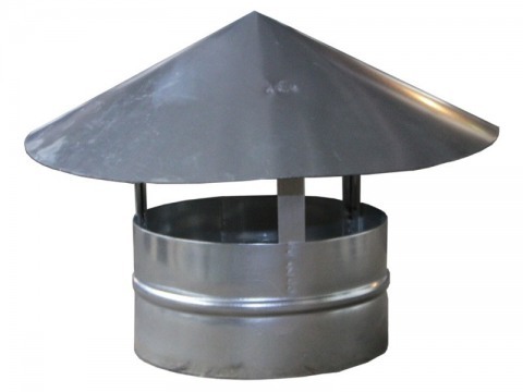 Зонт крышный для круглого оцинкованного воздуховода